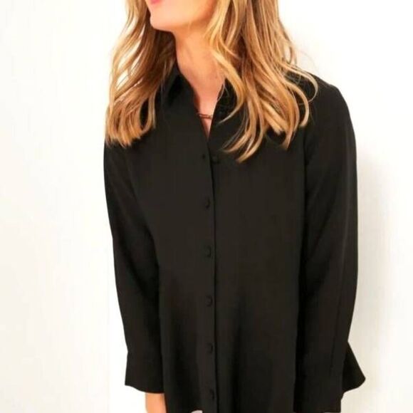 Tuckernuck Pomander Place Ashlen Button Up Blouse In Black Size XL - Picture 1 of 5